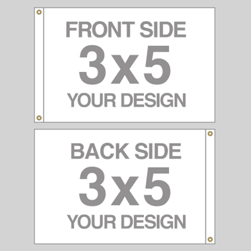 3x5 Double Sided Custom Horizontal Flag Example