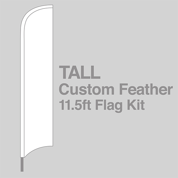 15' TALL POLE MOUNT KIT Feather Swooper Banner 1495 AC SERVICE FLUTTER FLAG 